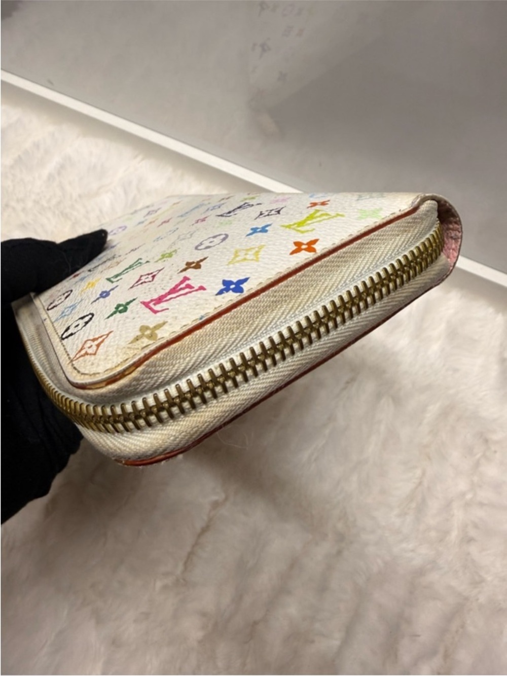 Louis Vuitton Takashi Murakami White Multicolor Monogram Long Continental Wallet - Picture 7 of 13